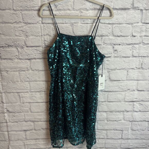 Leith Women’s NWT Y2K Sequin Slip Homecoming  Cocktail Party Dress Size Large - Picture 1 of 8